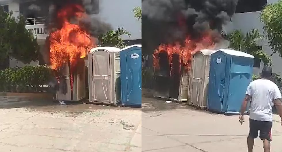 Piura: They set fire to bathrooms for parishioners of the Lord of Chocán