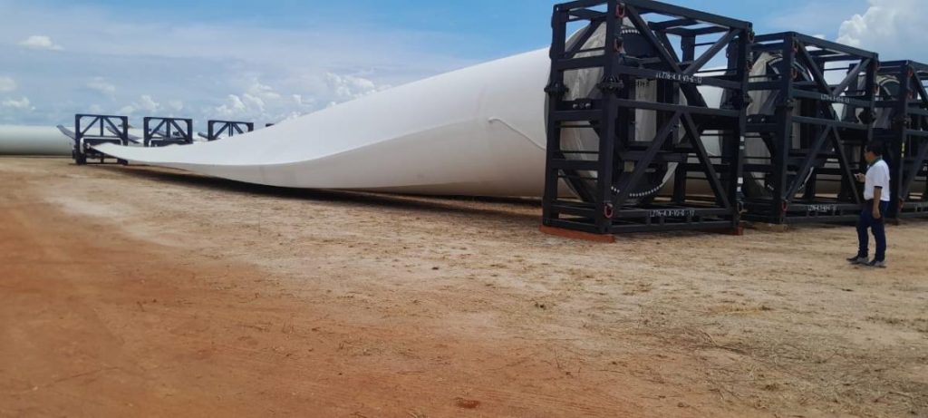 Puerto Jennefer receives historical high tonnage cargo for Warnes wind farm