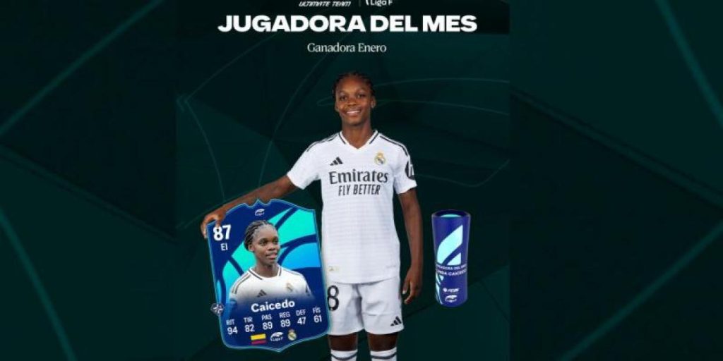 Real Madrid Linda Caicedo, best January player in the League F