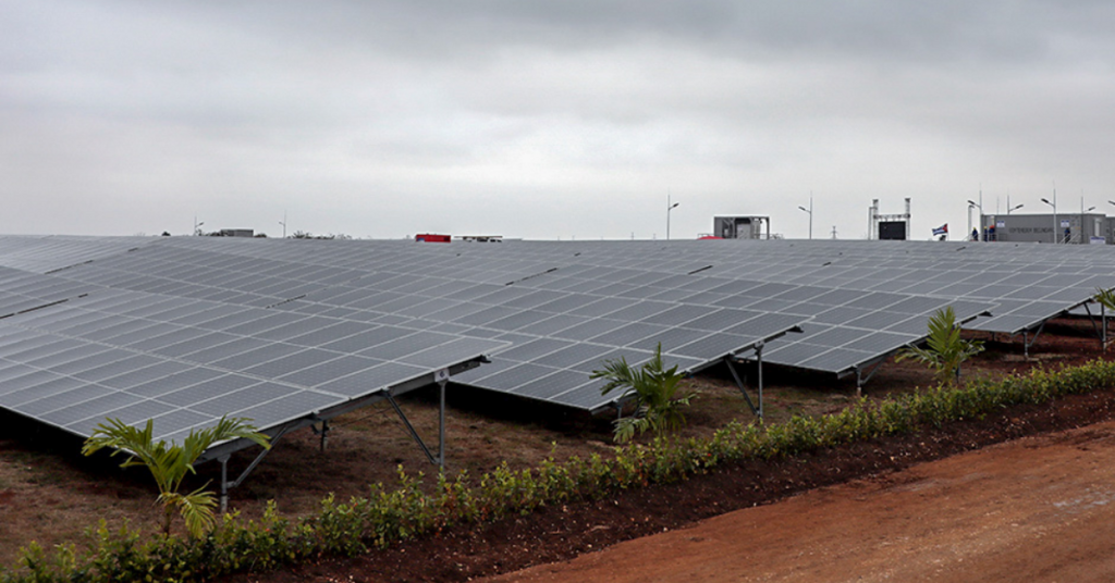 The first photovoltaic park installed by China in Cuba is connected to the national electrical system