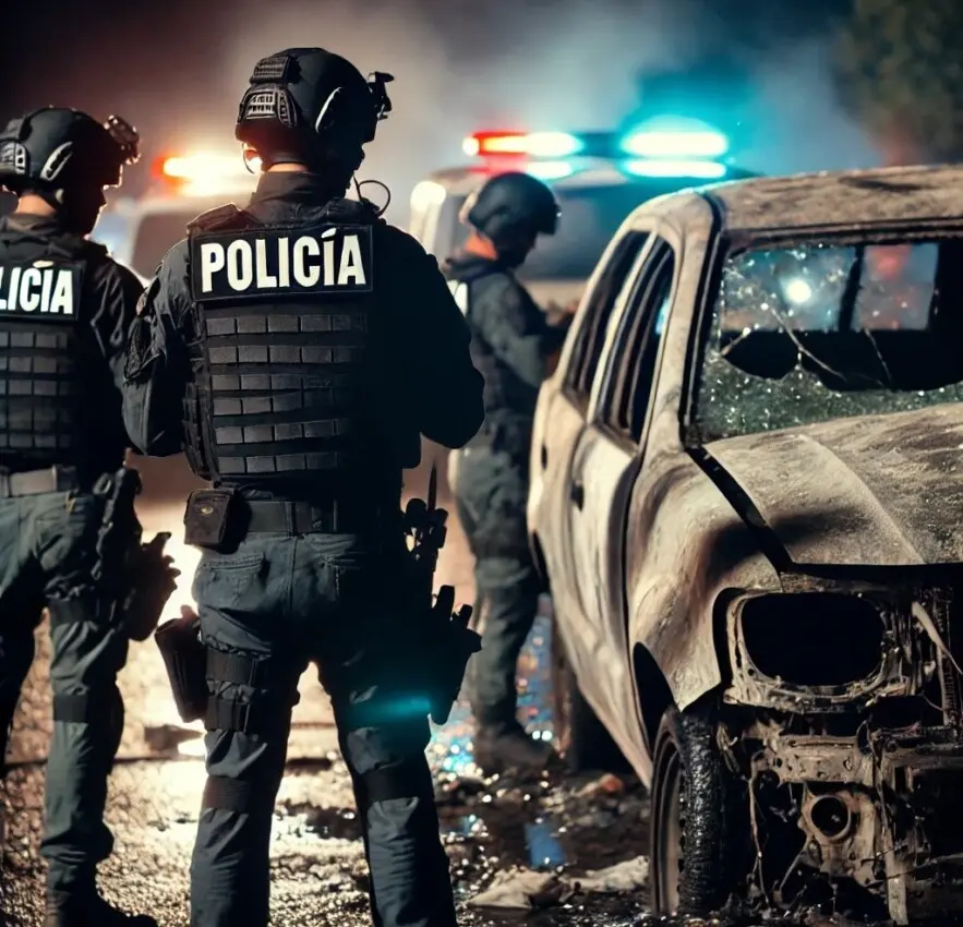 Encuentran cuerpos de 2 personas calcinados en un vehículo en Loma Miranda