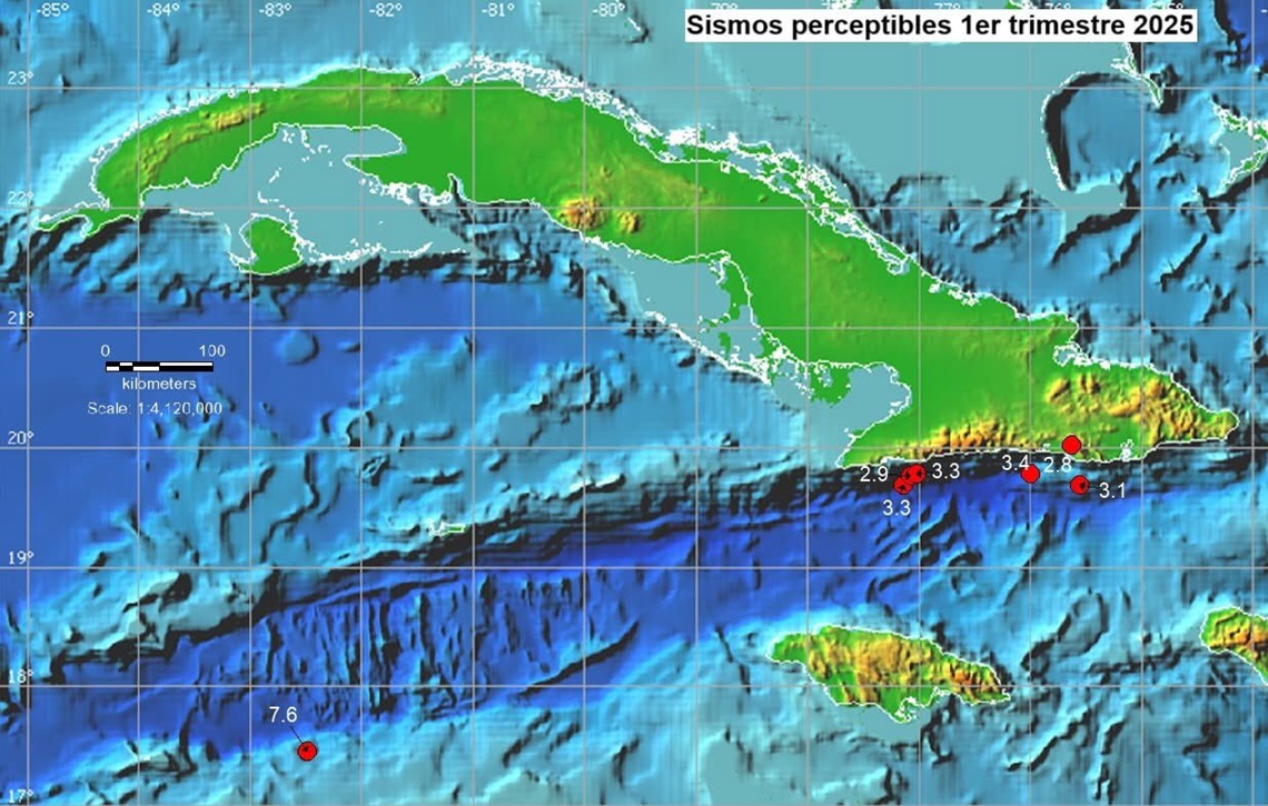 Cuba records more than 2300 earthquakes in the first quarter of 2025, without great events