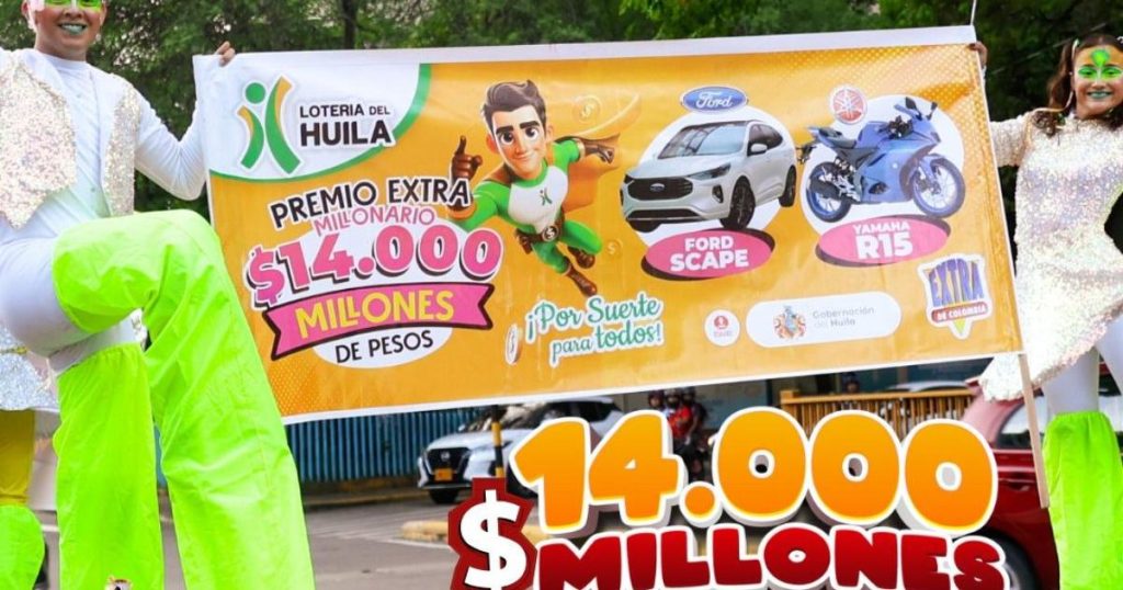 Extraordinary Draw of the Huila Lottery, Results April 12, 2025: $ 14,000 million of Prize Mayor