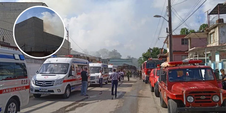Incendio en la Cervecería Guido Pérez Valdés, del Cotorro