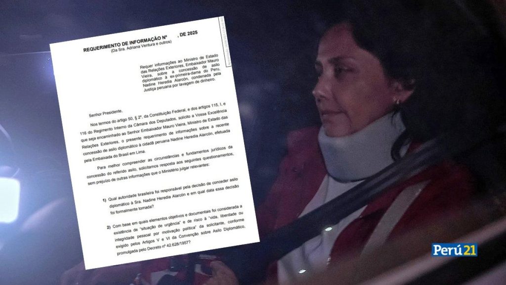 Nadine Heredia: They ask for explanations from the Foreign Minister of Brazil for asylum of Sxeso Lady