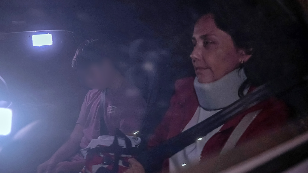 Nadine Heredia arrived in Sao Paulo where she will remain careful
