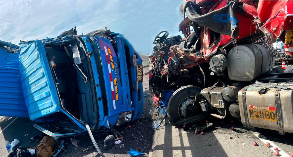 Piura: Three people are serious after hitting a trailer with a truck in the Pan American