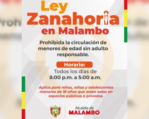 They restrict circulation of minors in Malambo, Atlantic, through 'Carrot Law'