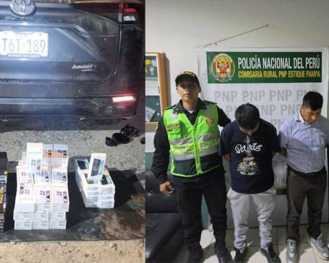 They seize 117 high -range cell phones on the road from Tacna to Tarata