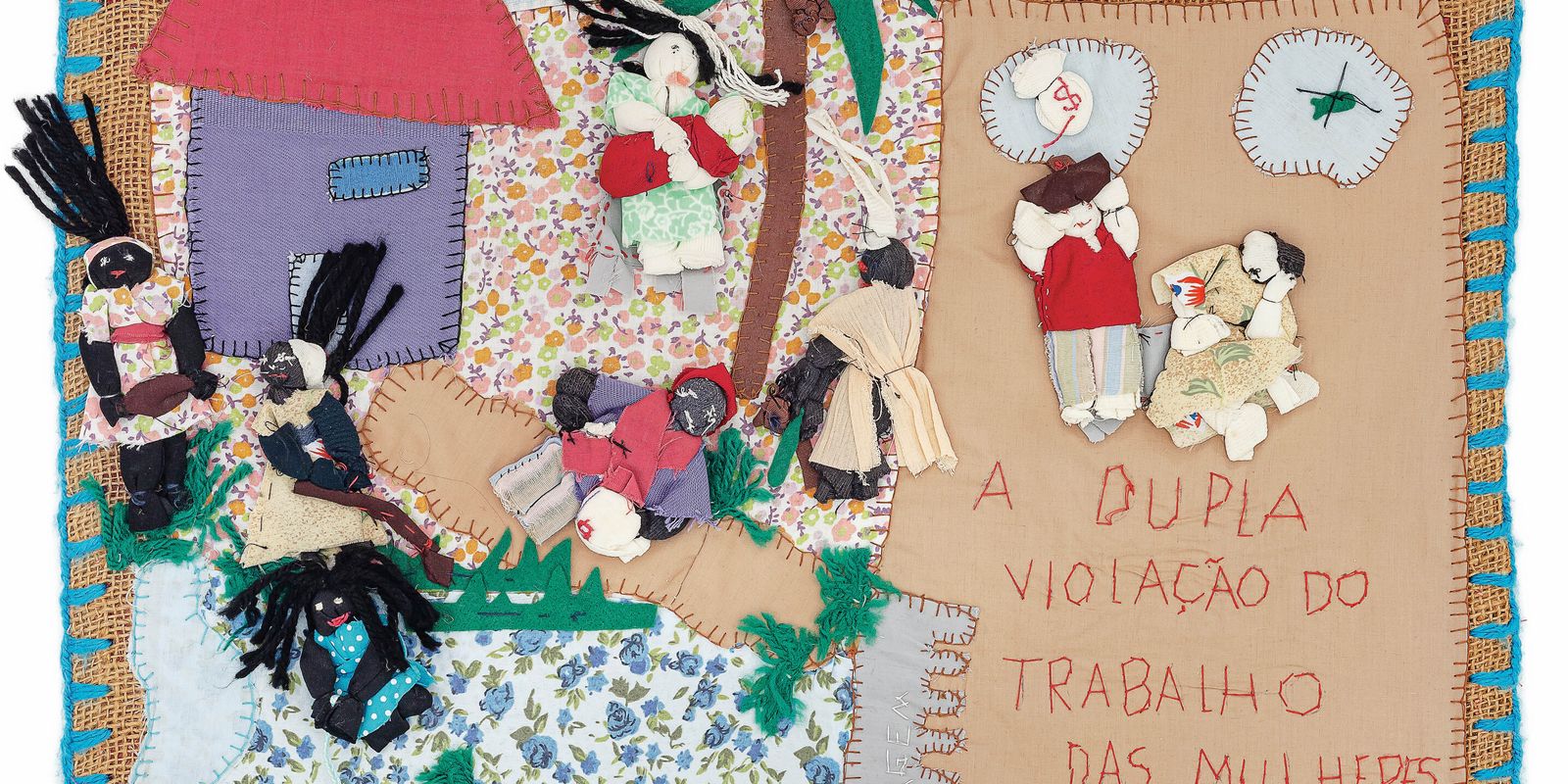 Women show works that report human rights violations