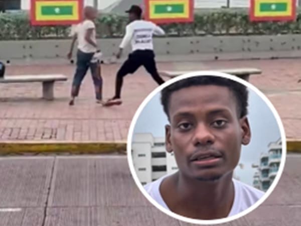 Funcionario que agredió a mujer en condición de calle.