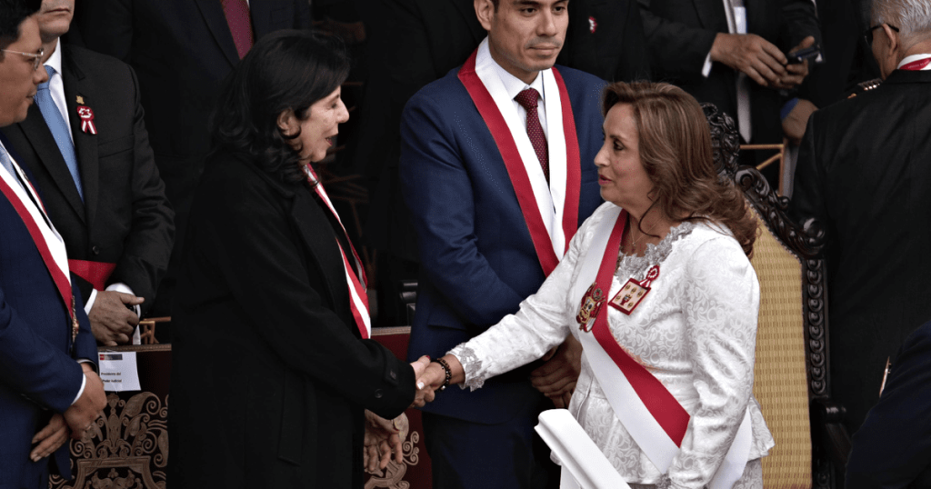 Dina Boluarte and the 'cold' greet with president of the Judiciary after requesting reform of the judicial system