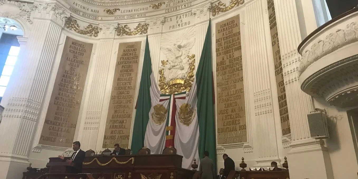 Uno de los salones del Congreso de la CDMX