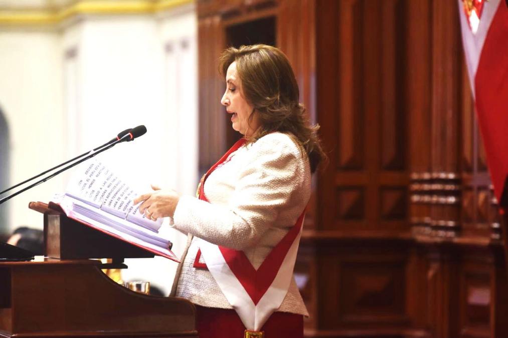 "We have no straw tail": With this phrase, Dina Boluarte culminates message to the nation (live)