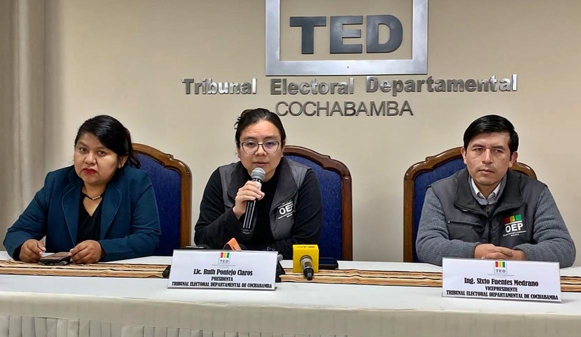 Cochabamba TED ensures 100% distribution of electoral material and discards risks in arche