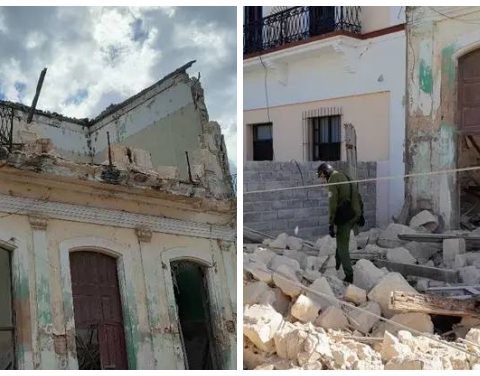 Derrumbe de edificio colindante al Hotel "La Dominica"