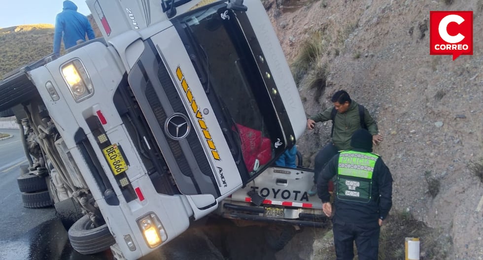 Crush truck in the oroya: driver dies and three people are serious