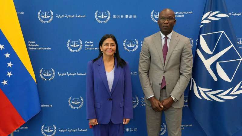 Delcy Rodríguez met with the deputy prosecutor of the CPI in The Hague