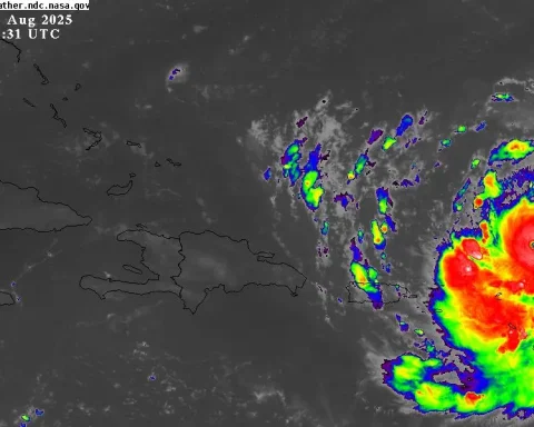 Erin provocará en el fin de semana aguaceros, ráfagas  de viento y oleaje anormal en el país