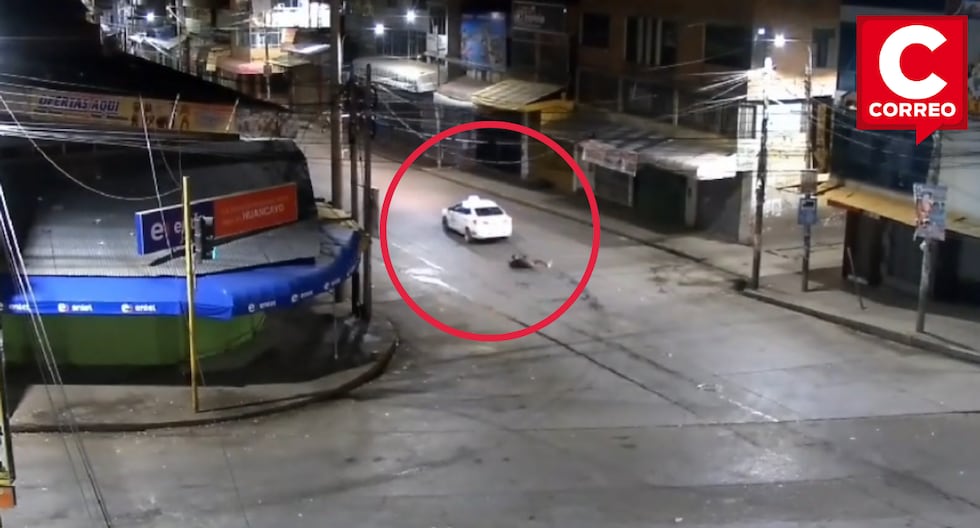 Huancayo: Passenger is unconscious after falling to the pavement due to taxi starter