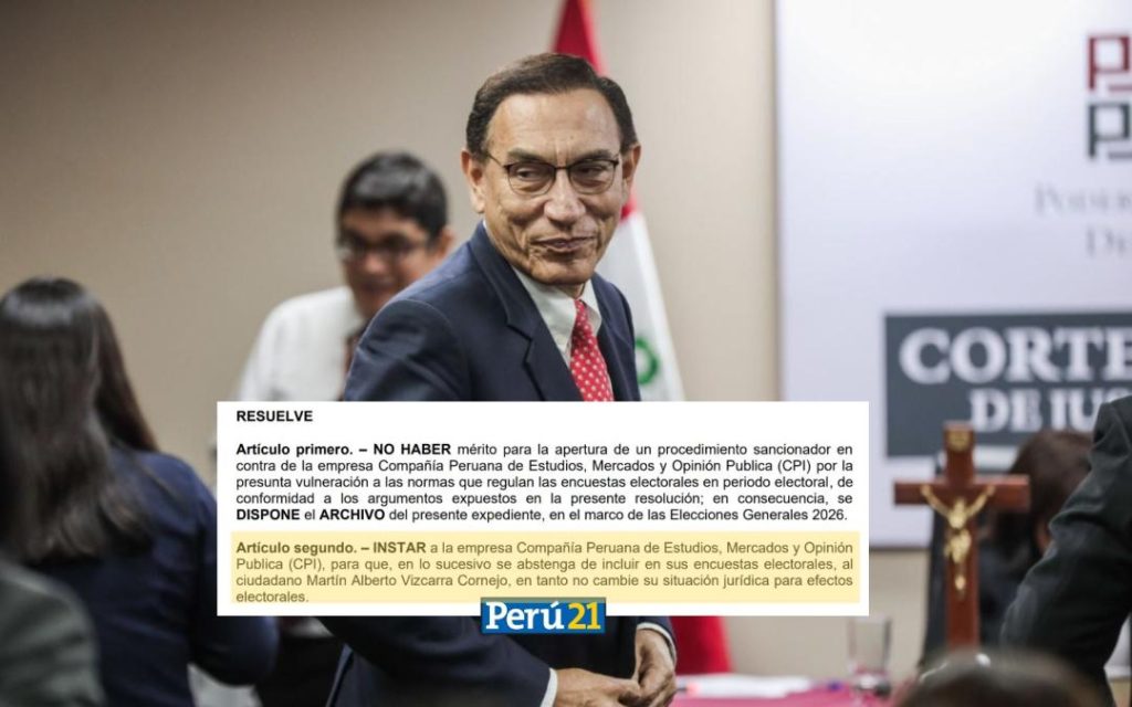 Jee: Martín Vizcarra will not be able to appear in surveys for being disabled