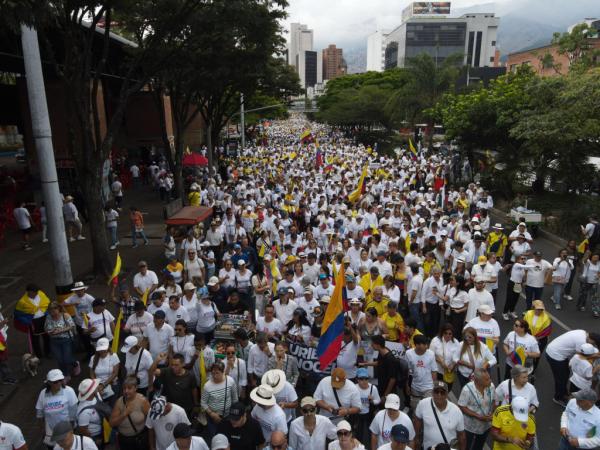 Marchas a favor del expresidente Uribe en Medellín 7/Ago 25