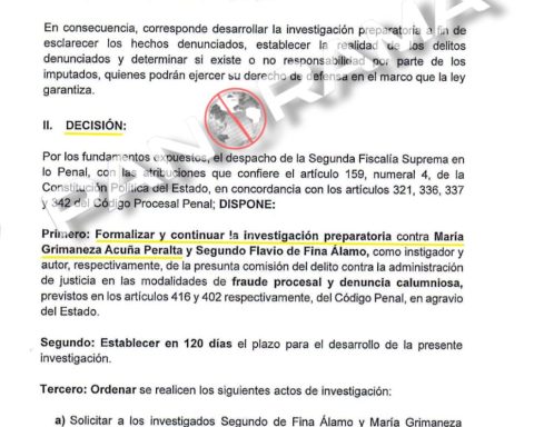 María Acuña led the accusations subcommittee without declaring that she had a criminal fraud investigation