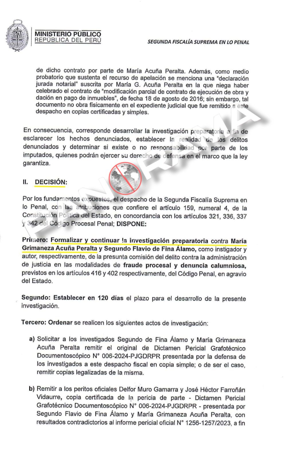 María Acuña led the accusations subcommittee without declaring that she had a criminal fraud investigation