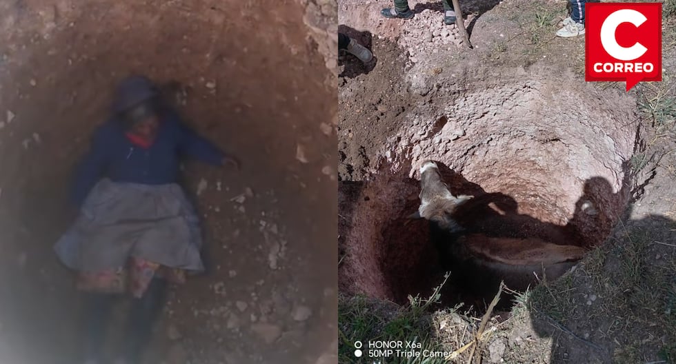 Older adult with visual disabilities falls into a ditch without signaling in Vilca