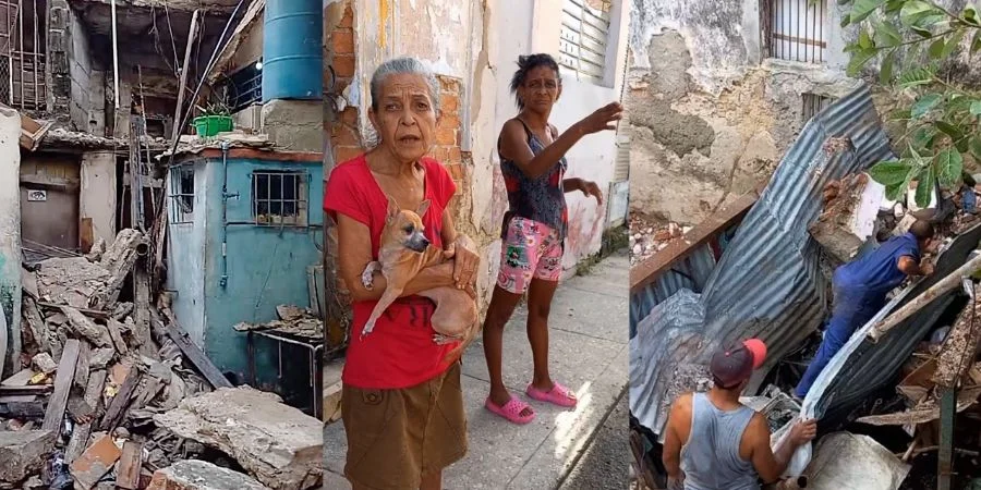 Derrumbe parcial ocurrido El Cerro este martes