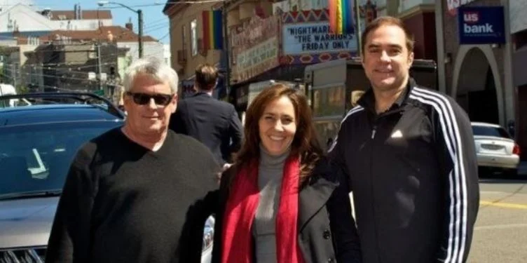 Cleve Jones, Mariela Castro y Jeff Cotter en San Francisco en el año 2012