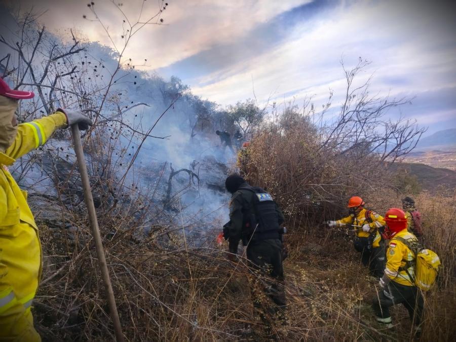 Tarija: 80% of the fire in Sama Serranía de Sama