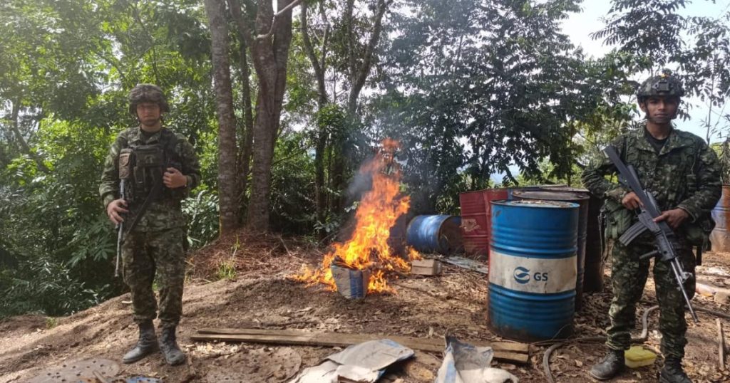 The Army dismantled a coca laboratory valued at one billion pesos in Cúcuta