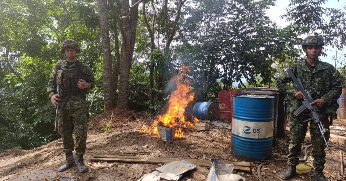 The Army dismantled a coca laboratory valued at one billion pesos in Cúcuta