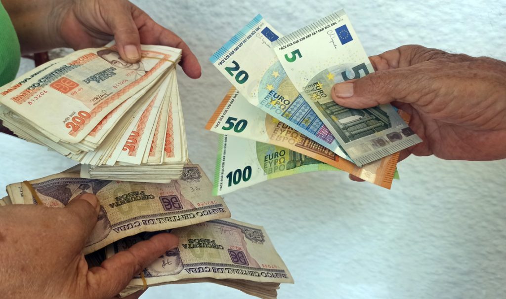 The euro is still up in the informal market and is already quoted more than double the MLC