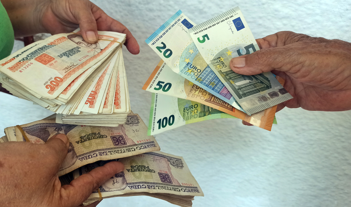 The euro is still up in the informal market and is already quoted more than double the MLC