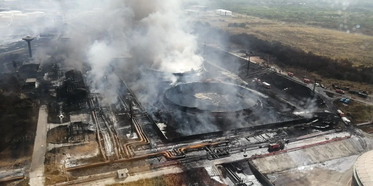 Así quedó la Base de Supertanqueros de Matanzas tras el incendio iniciado el 5 de agosto de 2022