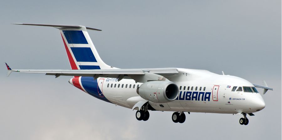 Un avión de Cubana de Aviación