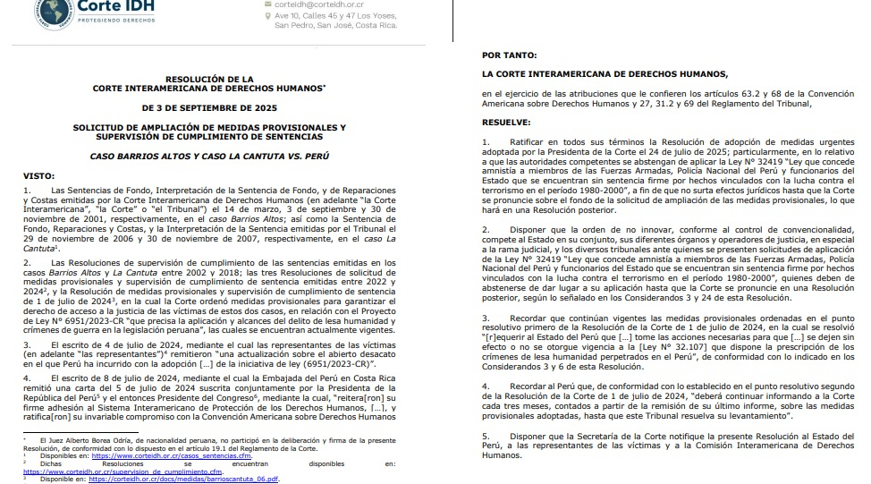 Amnesty Law: IDH Court ratifies that the American Convention is inapplicable and violates