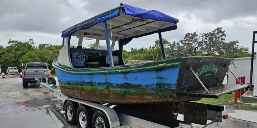 La embarcación presuntamente robada a un pescador de Cárdenas ahora se encuentra bajo custodia de la Comisión de Conservación de Pesca y Vida Silvestre de Florida