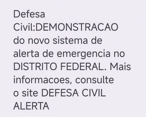 Civil Defense tests disaster notice via cell phone in DF, GO, MS and MT