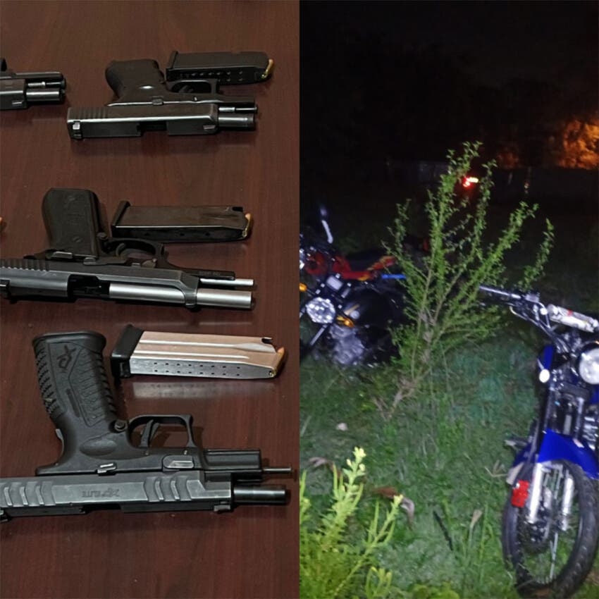 Golpe a la delincuencia: ocupan armas y vehículos a presunta banda criminal en Santiago