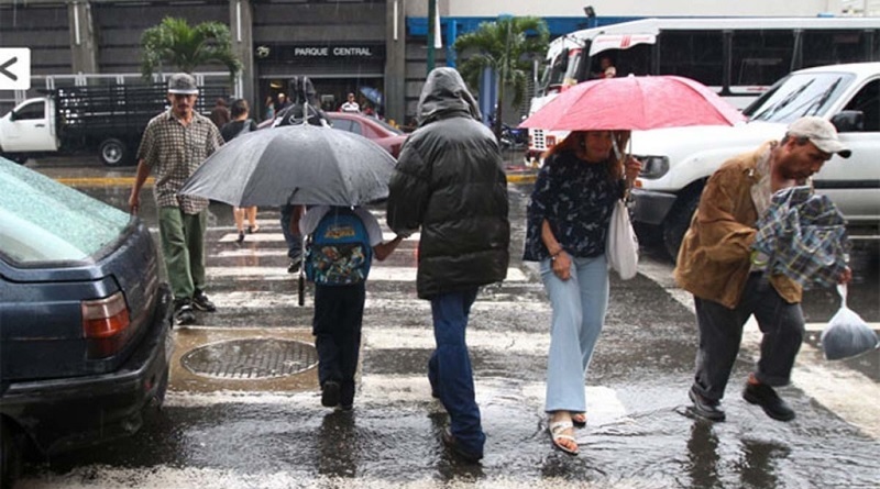 Precipitaciones de intensidad variable se prevé este lunes en siete estados del país