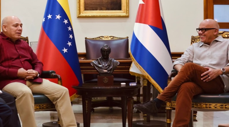 Una delegación del Partido Comunista de Cuba (PCC) visitó a presidente AN, Jorge Rodríguez, como parte de la agenda de trabajo y cooperación