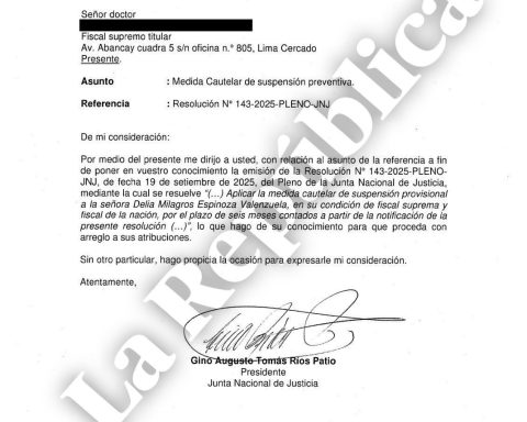 Delia Espinoza: Jnj consumes her revenge and suspends her for 6 months for not having replied to Patricia Benavides in the Prosecutor's Office