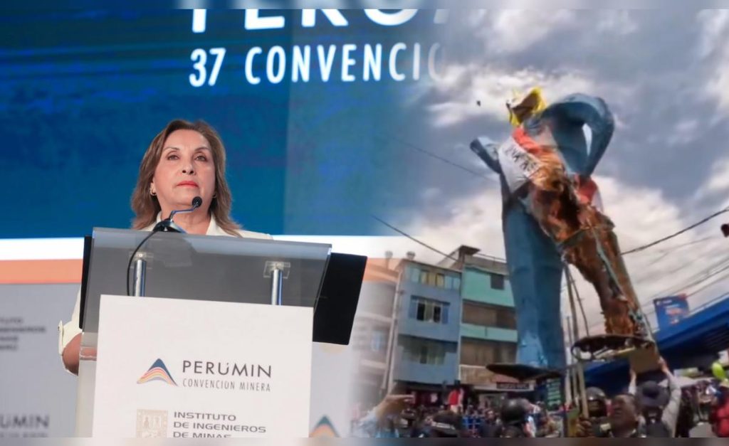 Dina Boluarte: Burning the president's doll in rejection for her arrival in Arequipa