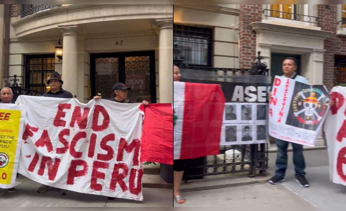 Dina Boluarte: Citizens again protest in the US and arrive at the Peru Consulate in rejection of the president
