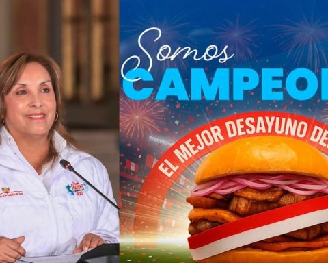 Dina Boluarte celebrates a triumph of the PAN with Chicharrón in Breakfast World