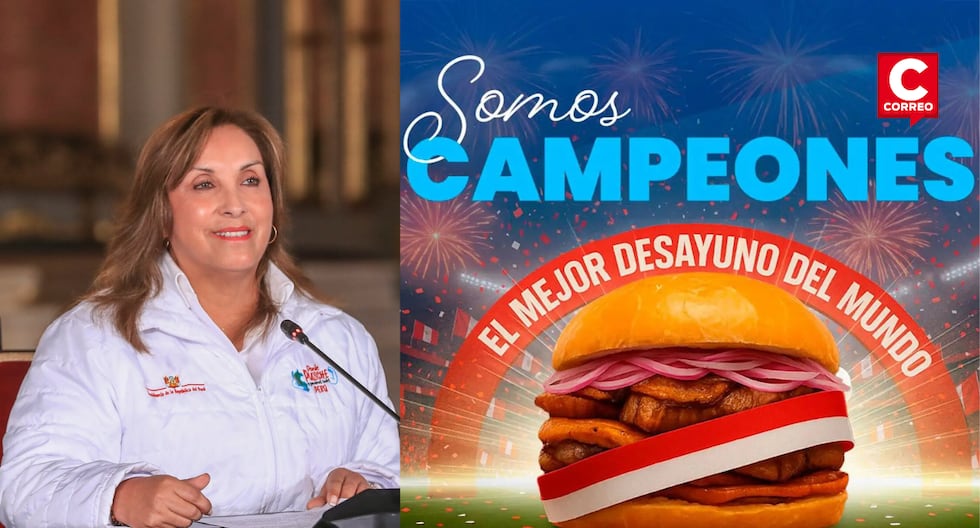 Dina Boluarte celebrates a triumph of the PAN with Chicharrón in Breakfast World