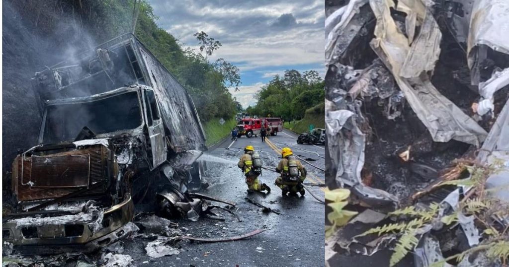 Driver died caught in his flame vehicle after shock in Pereira